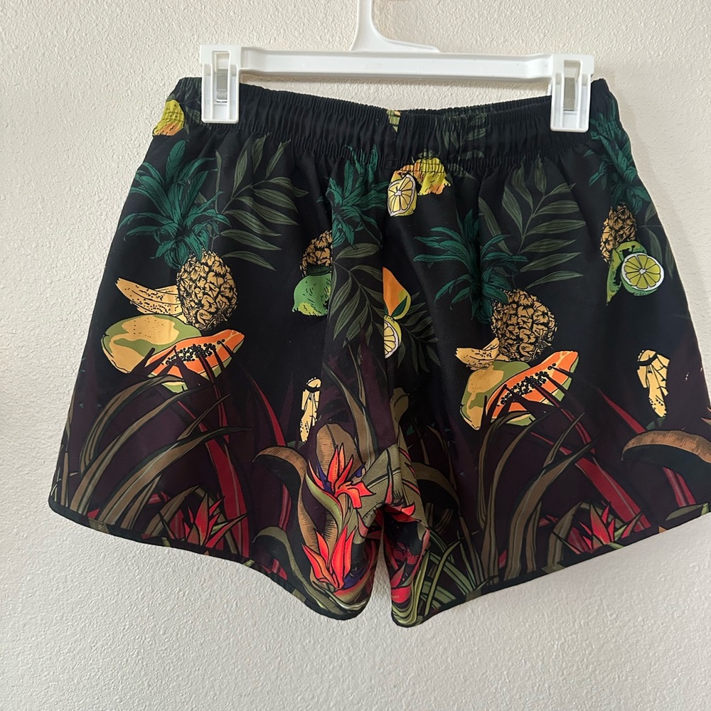 Topman Black and Orange Patterned Shorts